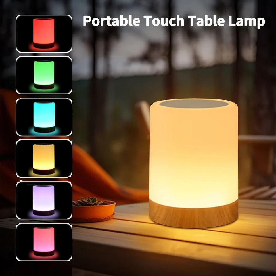 Prenosná nočná stolová lampa dekorácia izby USB nabíjateľná stolová lampa pre stolové nočné svetlo pre deti darčeky spálne kemping svetlo
