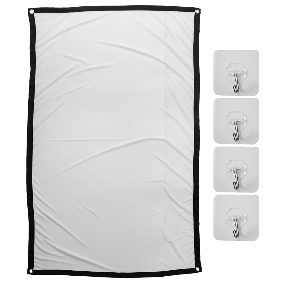 Prenosná obrazovka projektora pre domáce kino Outdoor HD White Foloble Anti-Crease (60 palcov)
