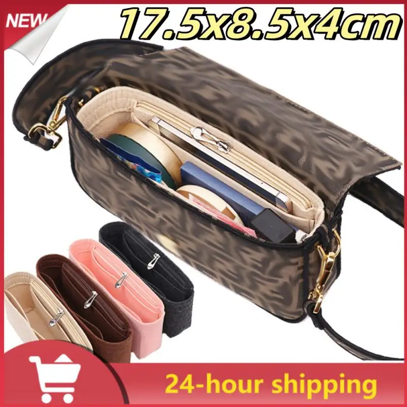 Prenosná odolná plsná vložka pre vložku pre Longchamp Mini Bag Multi-Pocket Linner vložka na kabelku Organizátor cestovné úložné vrecko cestovanie