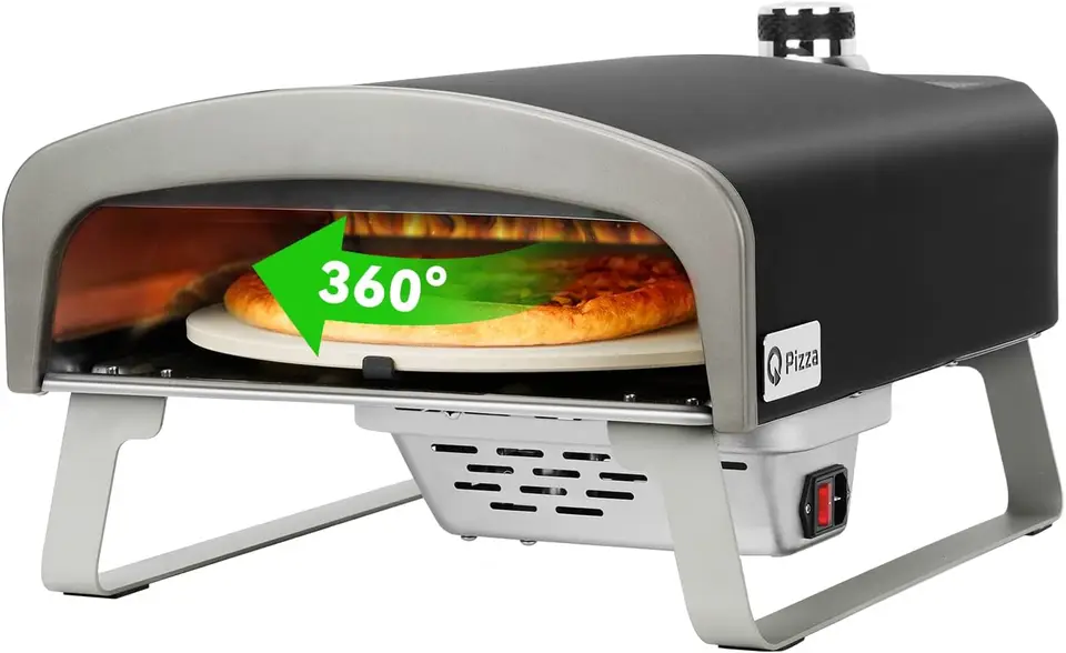 Prenosná pizza na plynovú pizzu Pizza pizza s automatickým rotujúcom kameň