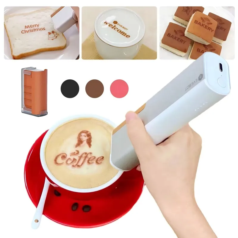 Prenosná potravinová atramentová tlačiareň EVEBOT Printpen Buletooth Wireless HD HD Tlač kávy