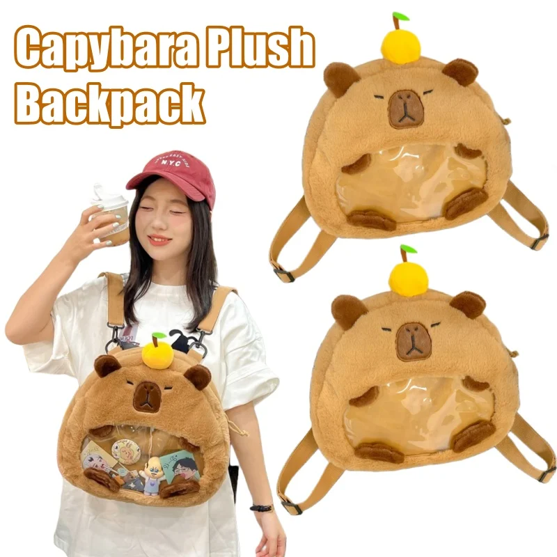 Prenosná taška na rameno Capybara Itabag Peňaženka Malé položky Taška Priehľadná taška na bábiky prívesok Zipper taška Anime batoh Cestovanie