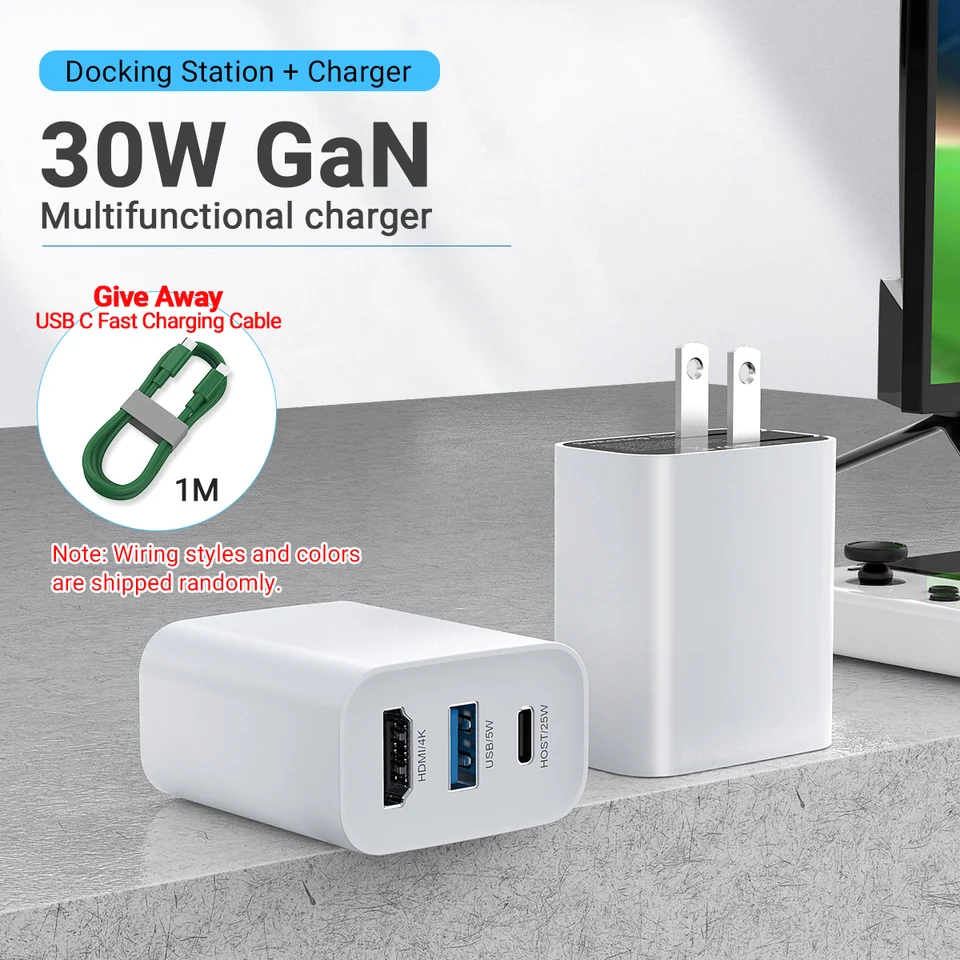Prenosná televízna stanica Gopala 30W Switch Dock Charger nabíjačku so 4K@30 Hz HDMI USB3.1 PD USB-C rýchle nabíjanie pre prepínač OLED