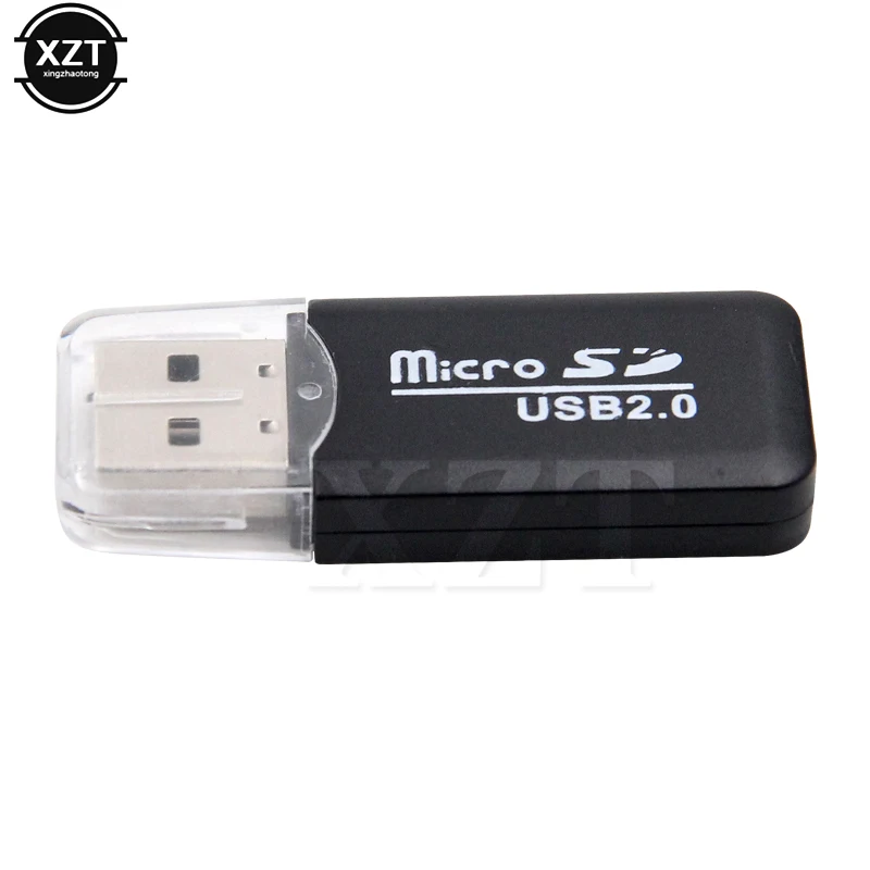 Prenosná USB 2.0 Card Reader Adapter Mini Inteligentná pamäťová čítačka pre kartu Micro SD TF pre notebook počítača mobilných telefónov