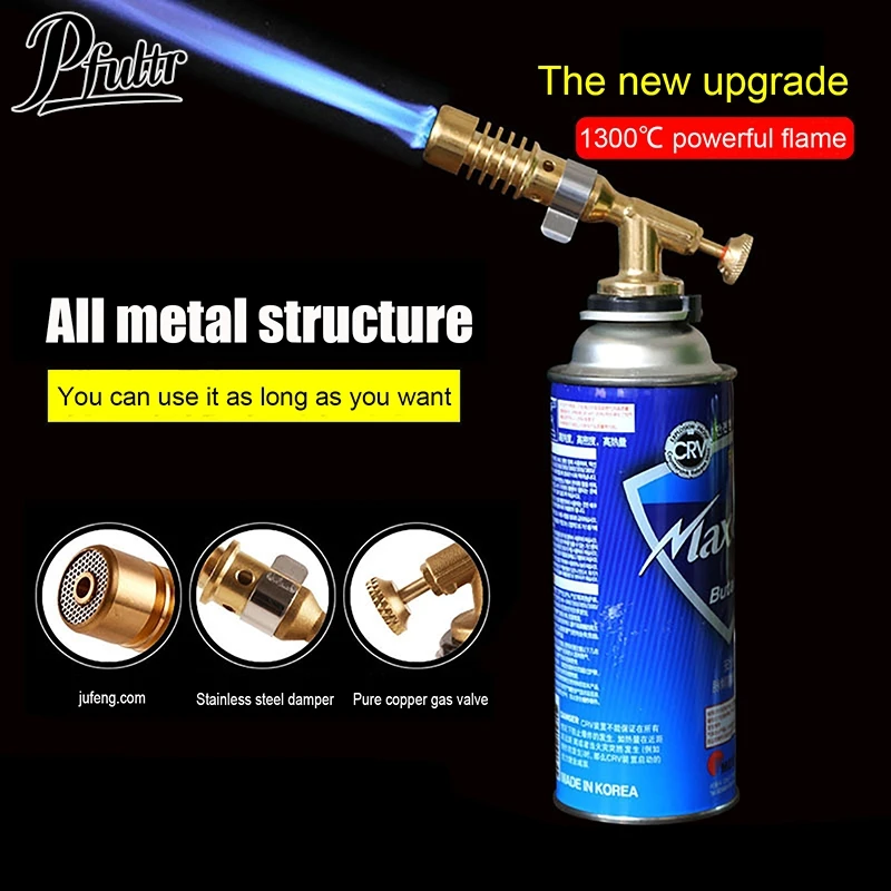 Prenosná zváracia horák Plameň pištoľ vysokej teploty mosadz Mapp Gas Torch Brazing Solder