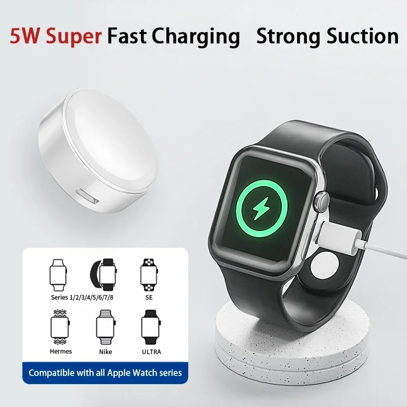 Prenosná základňa s rýchlym nabíjaním 2 v 1 USB typu C PD Magnetic Watch Wireless Charger Station pre Apple Watch Iwatch 9 8 7 6 5