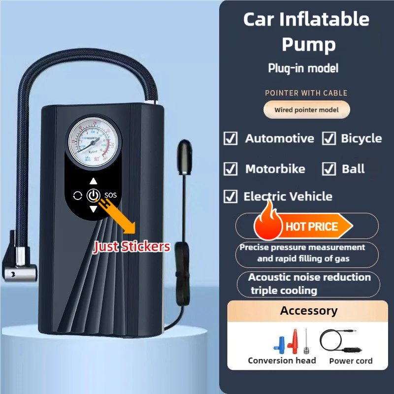 Prenosné bezdrôtové inflačné čerpadlo s nabíjaním USB pre Univerzálne vzduchové čerpadlo v pneumatikách pre vybavenie motorového cyklu