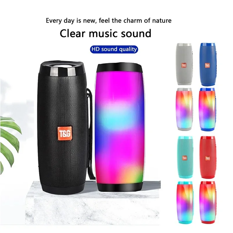 Prenosné bezdrôtové reproduktory Bluetooth TG157 Soundbar Stereo Subwoofer Outdoor Sports IPX6 nepremokavá podpora TF Card FM Radio AUX