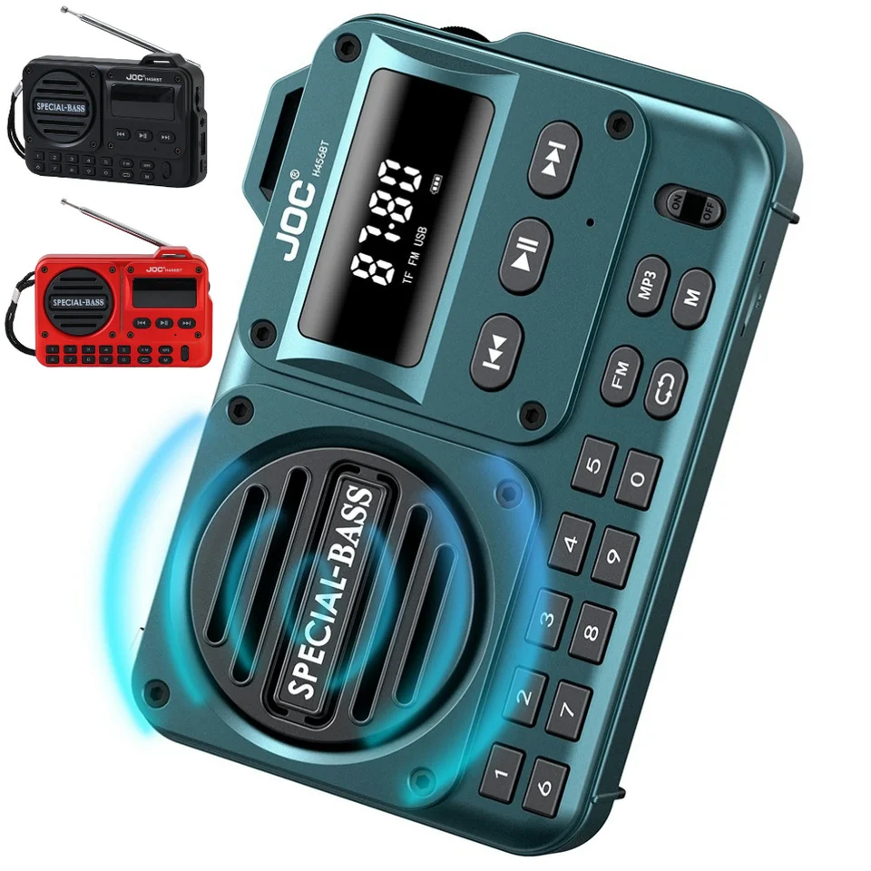 Prenosné digitálne rádio FM s LED displejom Digital Radio Recorder BT 5.4 Radio Reproduktor pre darčeky pre domáce cestovanie pre starších seniorov
