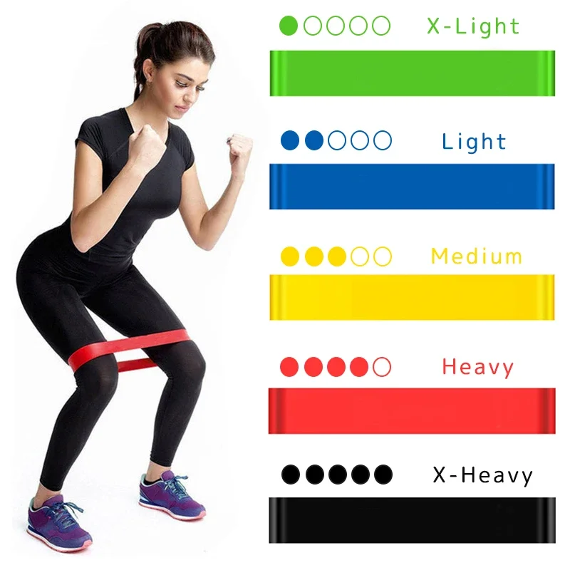Prenosné fitness workout Equipment Gumer Resistance Bands Yoga Gym Elastic Gum Strength Pilates CrossFit Women Weight Sports