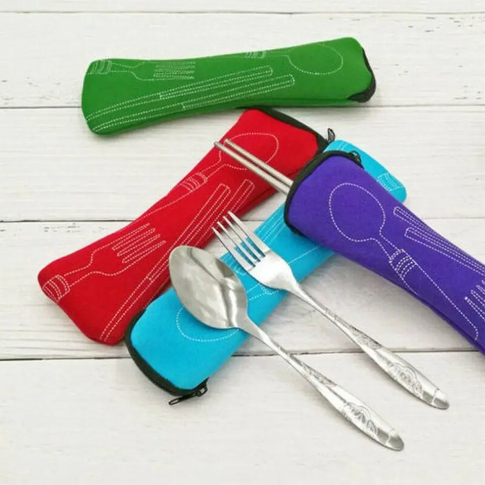Prenosné paličky Spoon Coeny Curslery Bag Dinner Camping Cestur Taveware puzdro