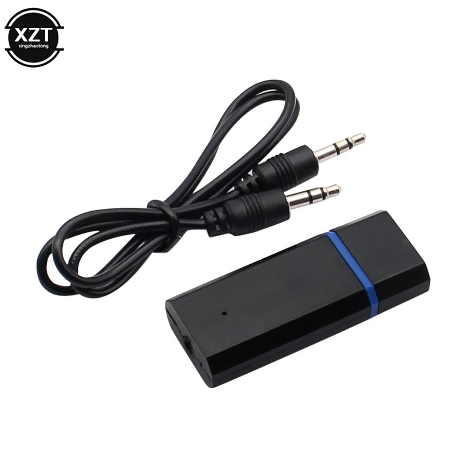 Prenosný 3,5 mm Aux Dongle USB Wireless Bluetooth Car Kit Audio prijímač Adaptér A2DP A2DP s zvukovým káblom pre reproduktory