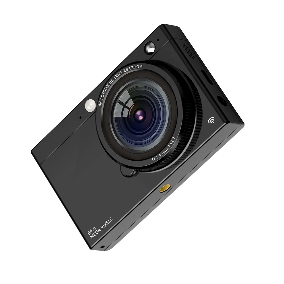 Prenosný 4K CCD digitálny fotoaparát WiFi Videokamera 64MP 2,83 palca IPS Screen Manual/Automatické zaostrenie 28x Digital Zoom Vstavaný Flash Flash