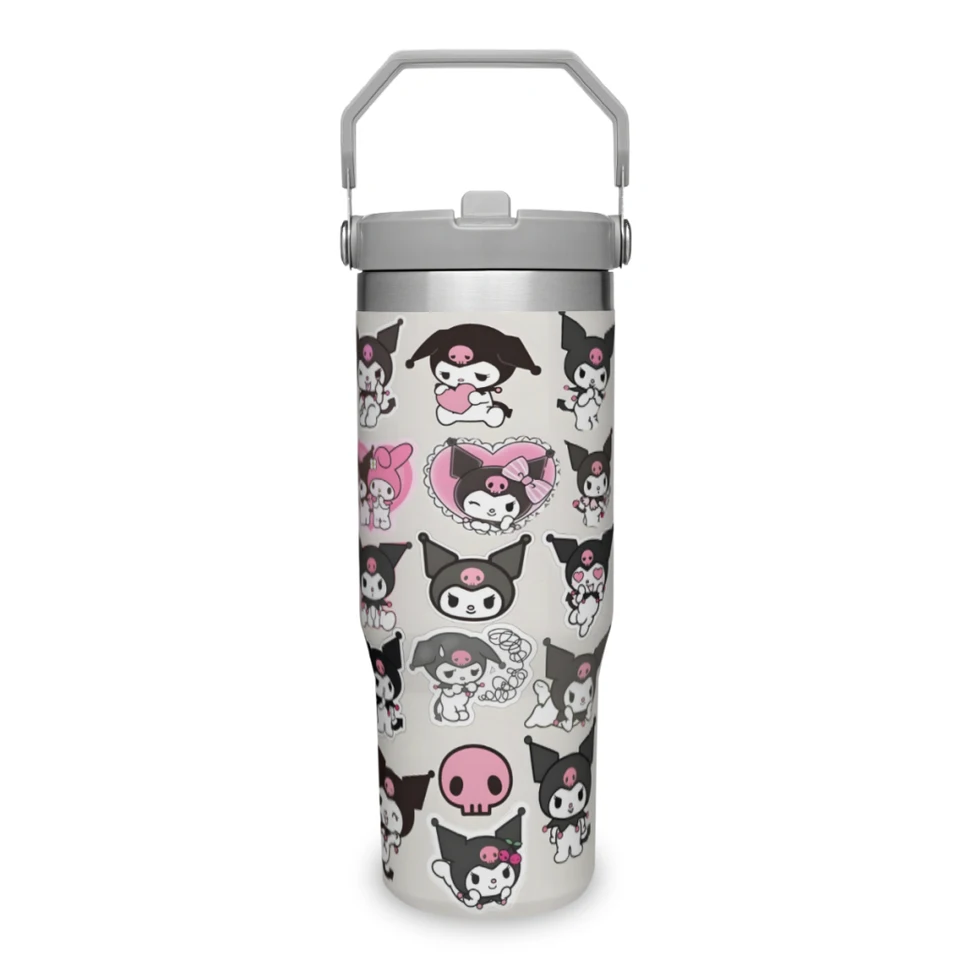 Prenosný automobil Kuromi Melody Melody Nerezová oceľ 304 Fľaša na vodu 30oz/900 ml