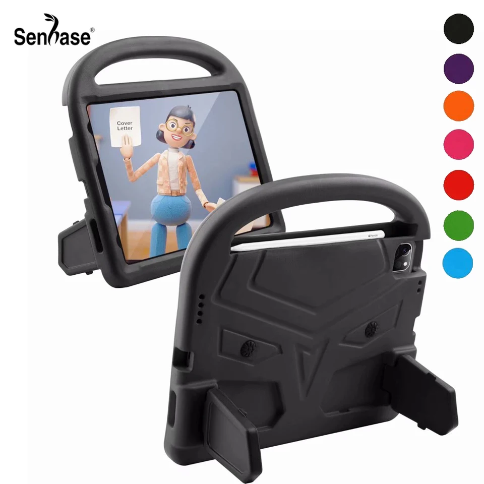 Prenosný držiak na prenosný držiak ruky Kids Bezpečný šok odolný tablet Tablet Cover pre Apple iPad Pro 11 2018 2020 2021 2022 A2377 A2759 Case