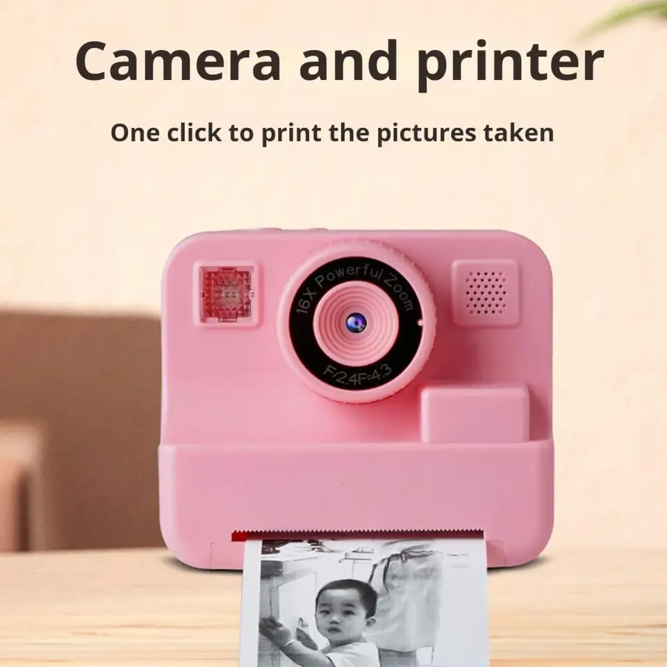Prenosný fotoaparát s dvoma šošovkami Kamera Detské okamžité tlačové fotoaparát s farebnou obrazovkou set 40MP Clarity Compact Veľkosť pre deti