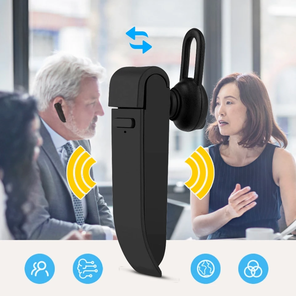 Prenosný inteligentný prekladateľ hlasu Bluetooth Instant Voice Prekladateľ v reálnom čase prekladateľ cestovného biznisu podporuje 22 jazykov