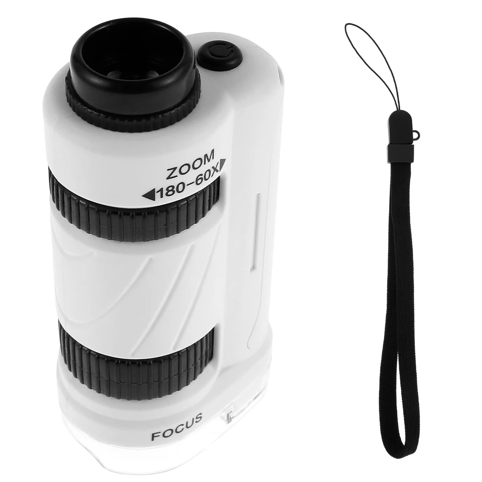 Prenosný mikroskop 60x-180x vreckový mikroskop ovládaný detským vreckovým mikroskopom s pevnými malými malými deťmi