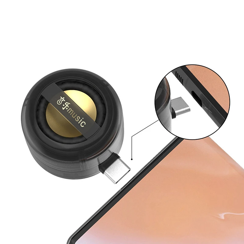 Prenosný mini reproduktor Univerzálny zvukový box typu C a 3,5 mm Jack Mobile Phone zosilňovač Externé bezdrôtové reproduktory