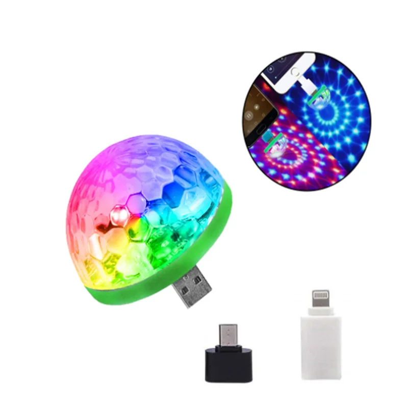 Prenosný mobilný telefón scény Mini RGB Projection Lamp Party DJ Disco Light Light Indoor Lights Club LED magický efekt projektor