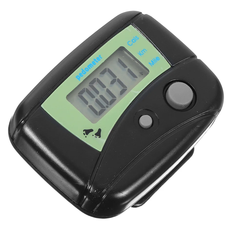 Prenosný multifunkčný LCD displej Digitálneho schodku schodov digitálny pult Callorie Counter (čierna)