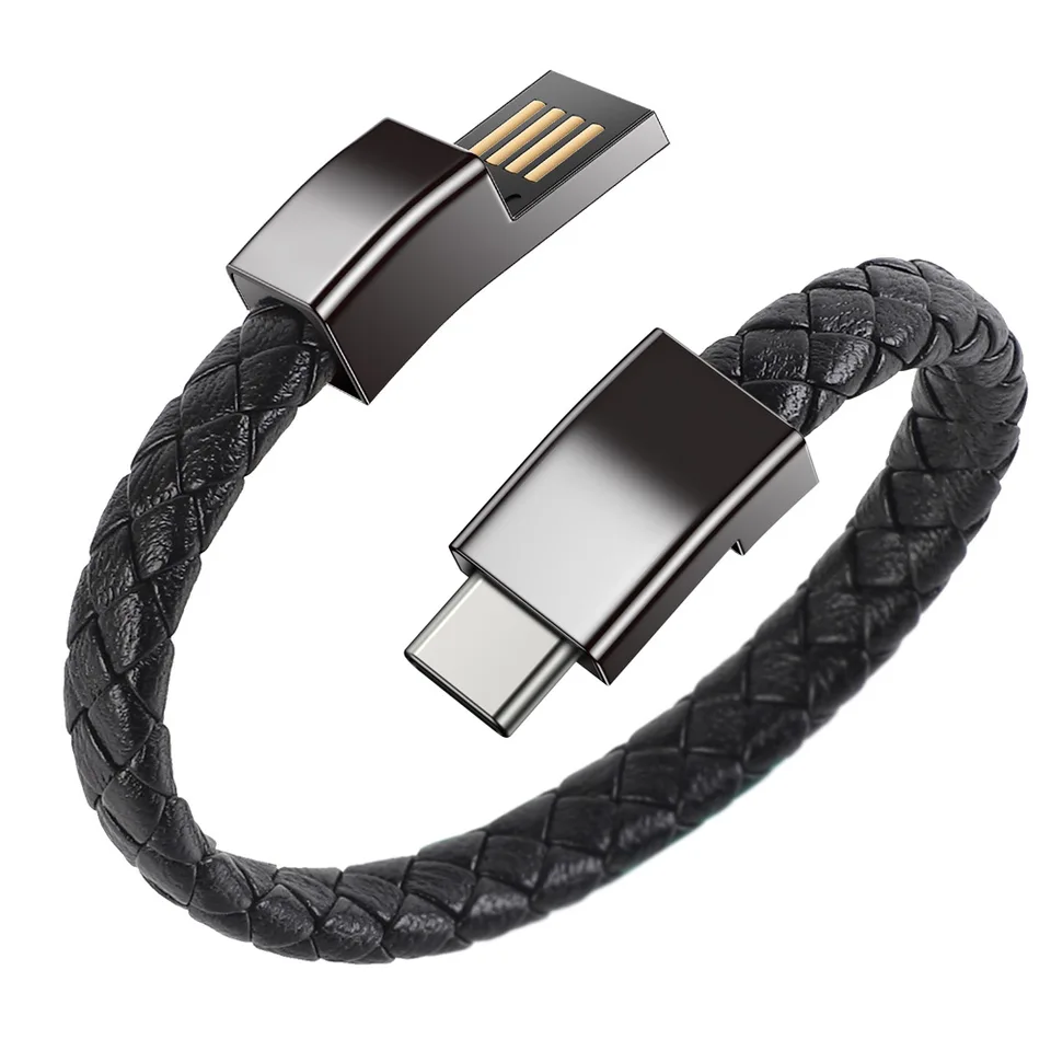 Prenosný náramok rýchle nabíjacie kábel vhodný pre iPhone 11 12 13 14 Pro Max Samsung Huawei Xiaomi USB Micro Type-C Dátové riadky