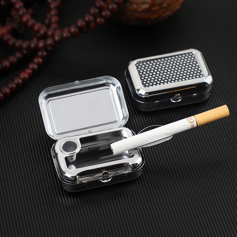 Prenosný popolník Outdoor Travel Street Mini popolník z nehrdzavejúcej ocele Utesnená popolníc