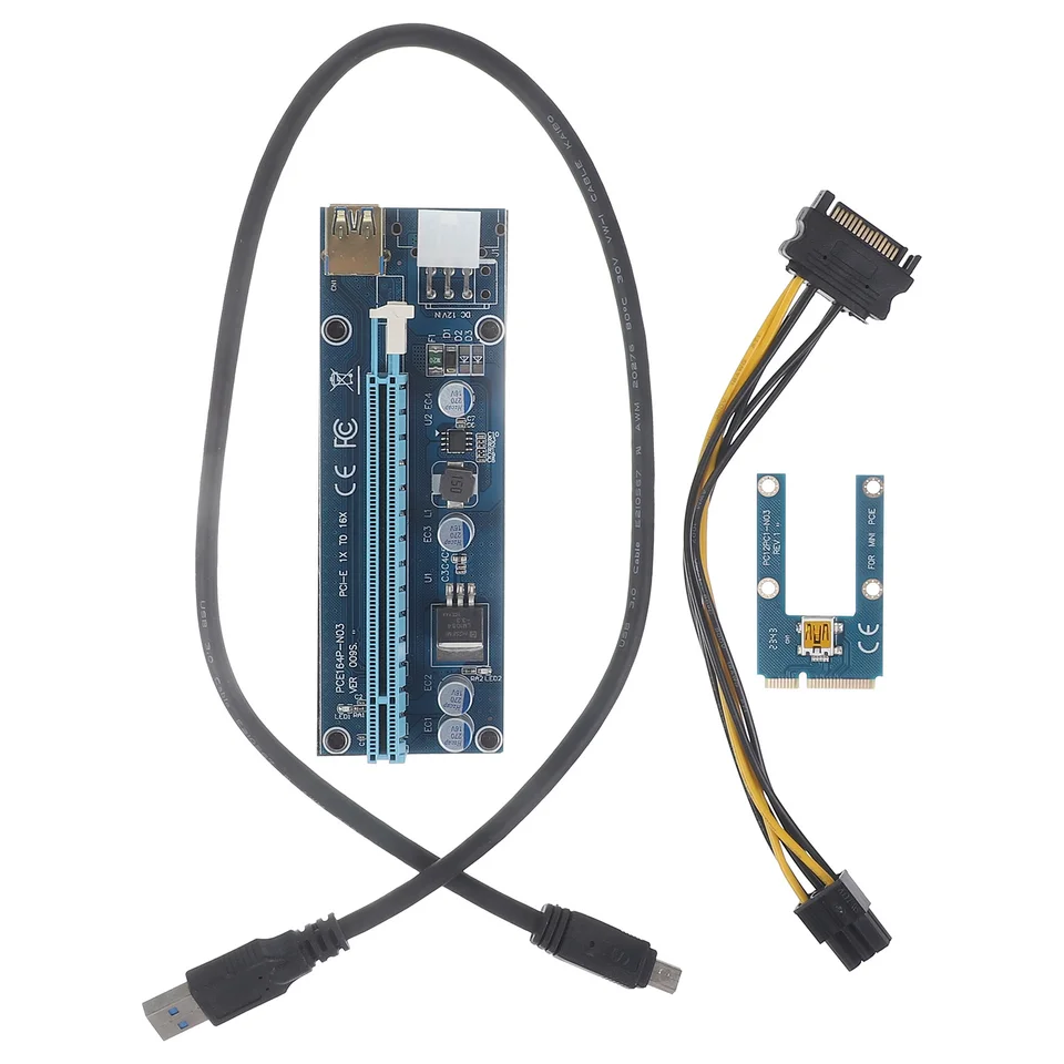 Prenosný počítač externá grafická karta Počítačový počítač PCIE Ťažba Nezávislá GPU diely Riser Electronic Office Cards