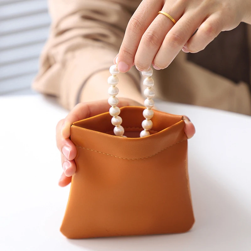 Prenosný PU slúchadlá drôtené vrecko Cestovné šperky Organizátor Sundries Organizátor Mini Bag Cosmetics Lipsticks Držiteľ držiak na puzdro Coin Cards Cards