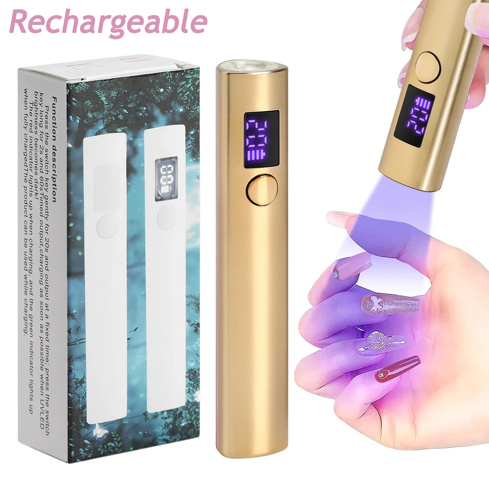 Prenosný rýchly suchý stroj na nechty mini UV LED lampa na nechtovú lampu pre domáce salónové náradie Profesionálne nechtové fototerapia baterky pero