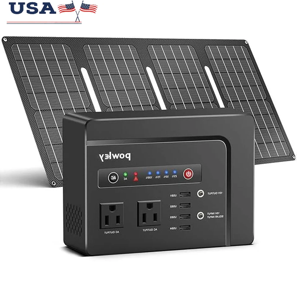 Prenosný solárny generátor 200 W elektráreň so 40 W panelom vonkajšie zálohovanie núdzového napájania kemping RV 110V Pure Sine Wave