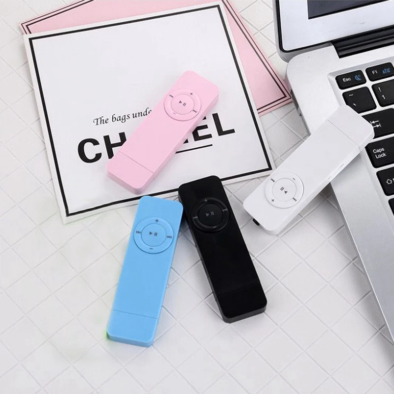 Prenosný USB Sport U Disk Mini MP3 Hudobný prehrávač podporuje 32 GB TF karta (biela)