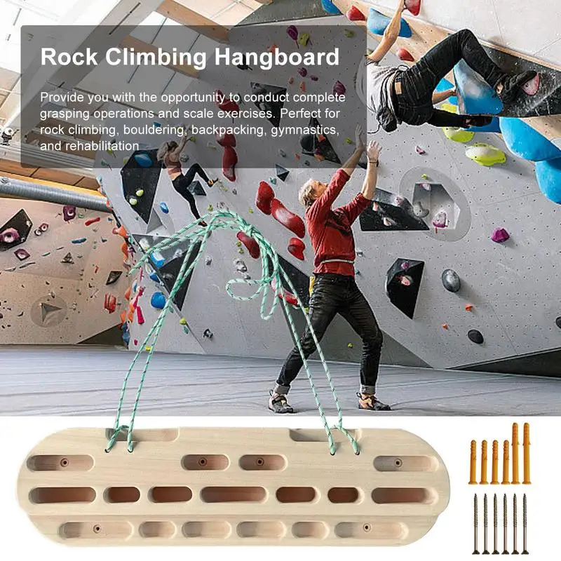 Prenosný vnútorný mužský horolezectvo s horolezeckou hmatníka Strenok Rock Board Training Outdoor Hmacboard Postroj nástrojov