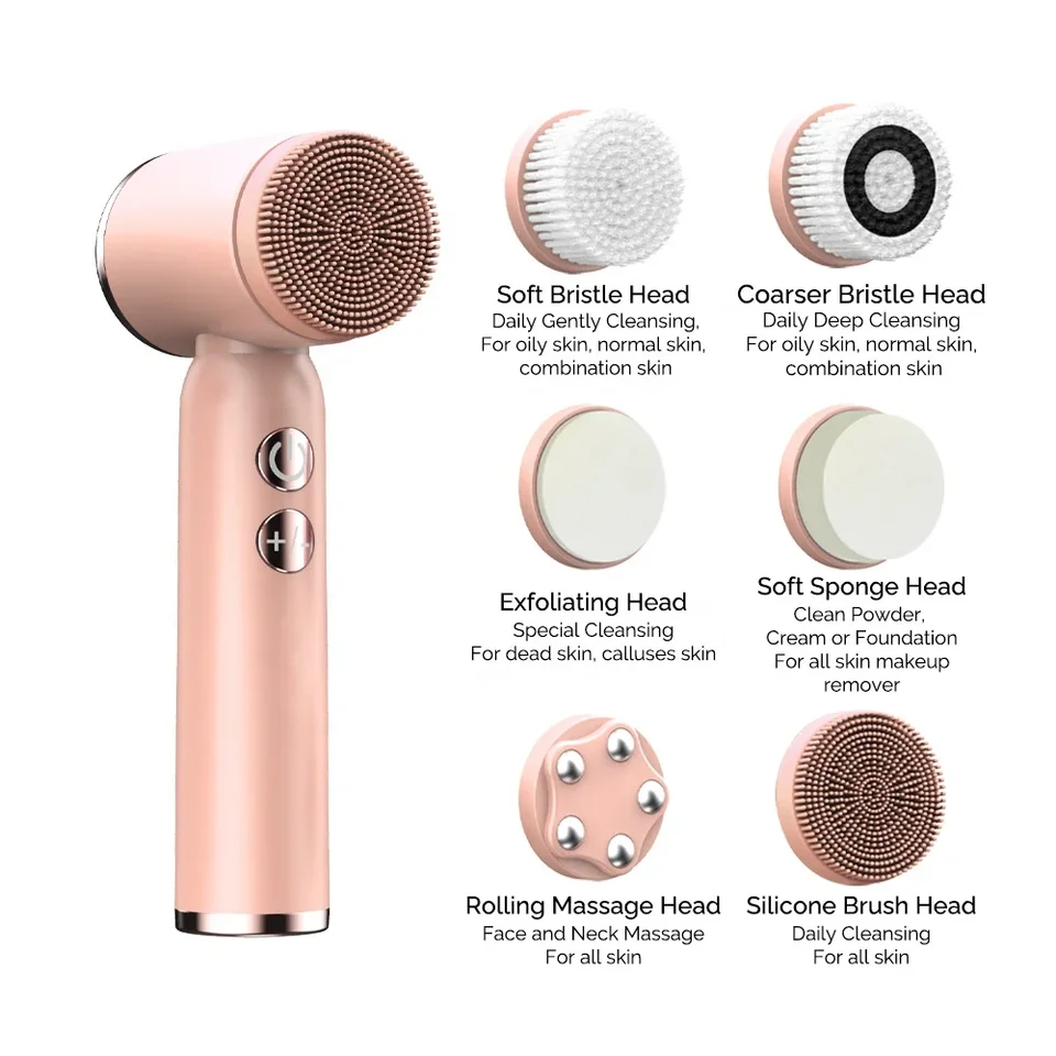 Prenosný vodotesný čistiaci prostriedok na čistenie tváre Sonic Massager čistiaci kefový kefový kef