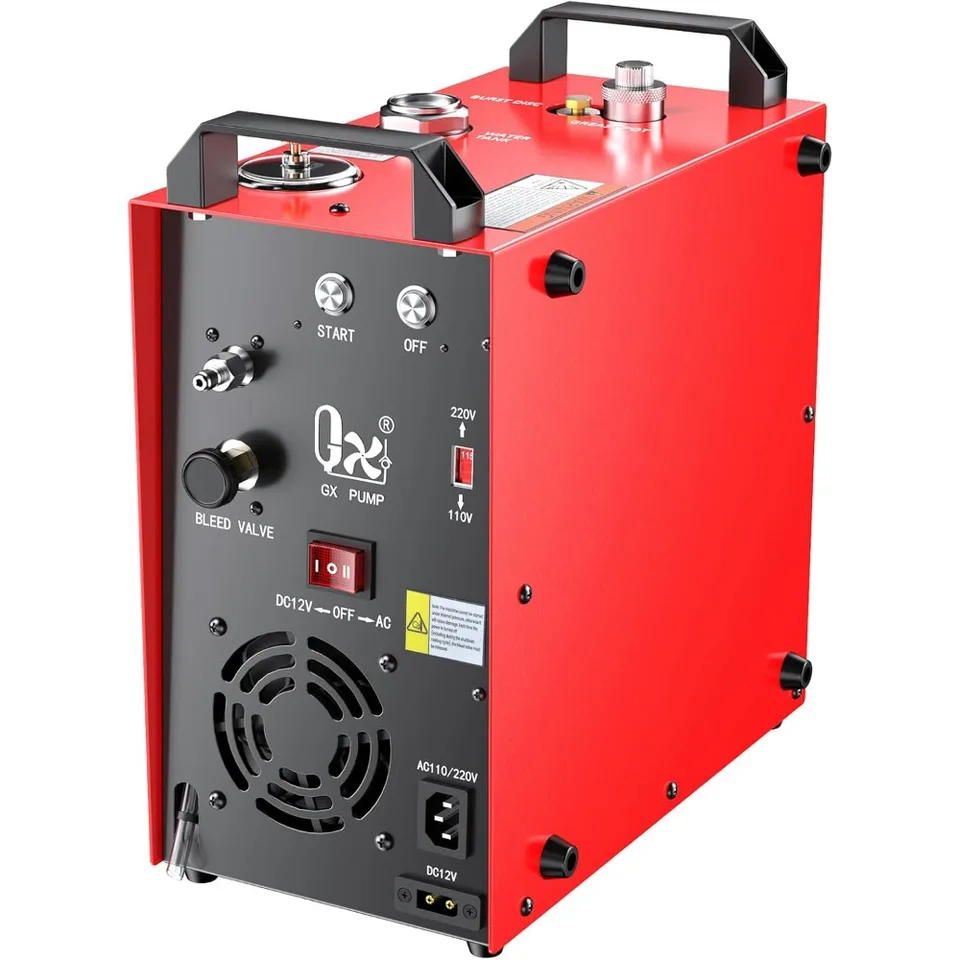 Prenosný vzduchový kompresor PCP, 350 W výkonný motor, Max 5800psi/40MPA, vstavaný domáci prevodník, chladenie vody a ventilátorov