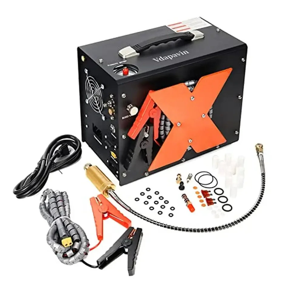 Prenosný vzduchový kompresor PCP 4500psi/30MPA/300BAR DC 12V CAR HOME AC 110V/220V Adaptér adaptéra vodného/olejového adaptéra Automatické zastavenie