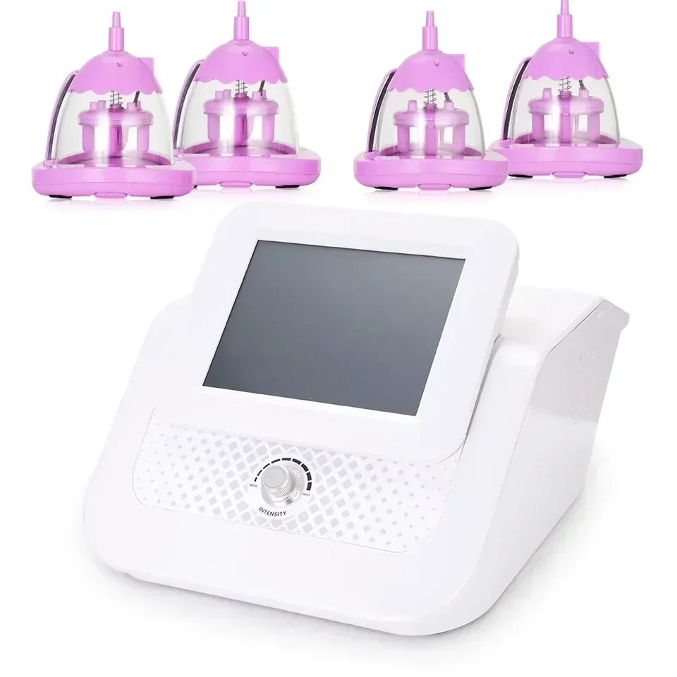 Prenosný vákuový mikro -prúdový sanie 4 šálky Massager rýchle zväčšenie prsníka na zväčšenie prsníkov