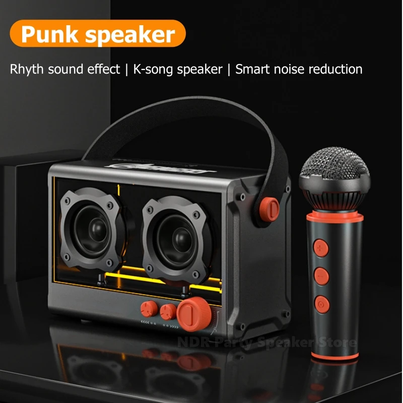 Prenosný zvuk integrovaný mikrofón domáci spev Karaoke Family Wireless Bluetooth Sound Outdoor Prenosné reproduktory