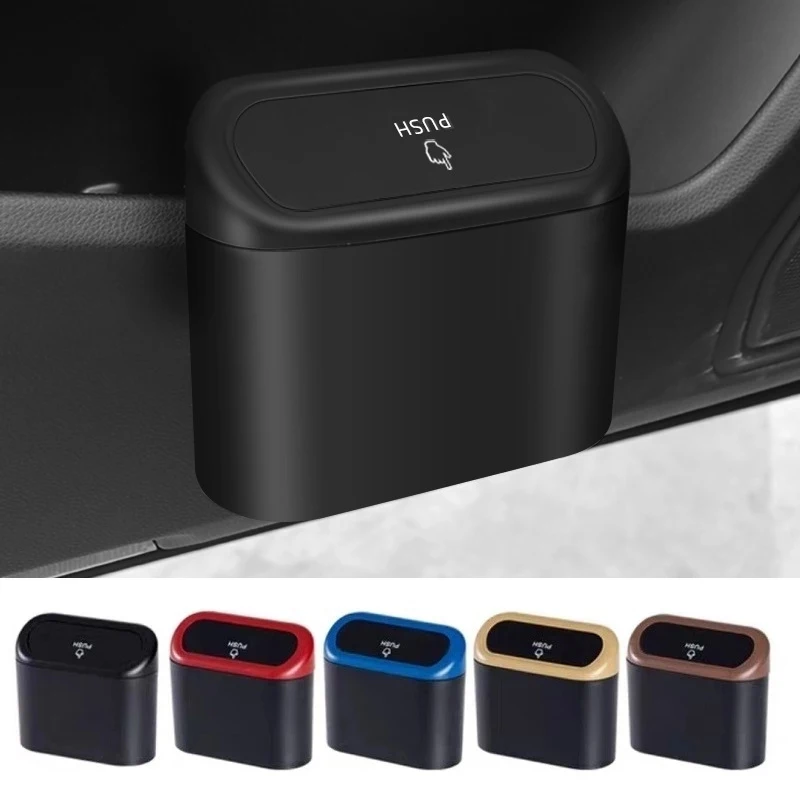 Prenosný závesný košík na mini autá, odpadové koše s košom s vekom, pre kancelársku kanceláriu pre auto, príslušenstvo pre automatické úložné zásobníky