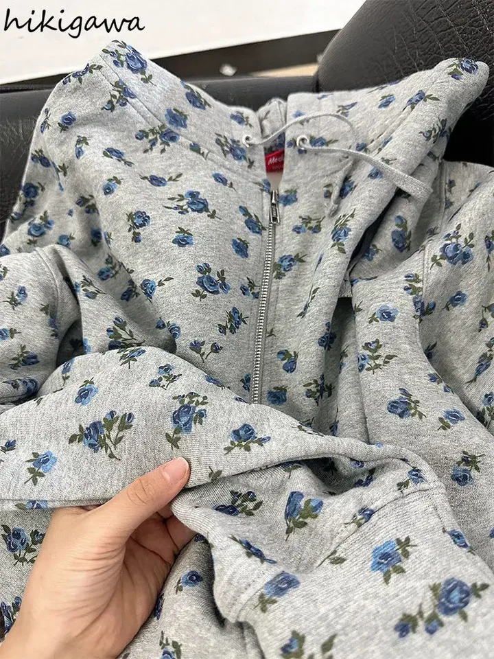 Preppy v štýle módne mikiny Ženy s kapucňou zipsom y2k bundy 2023 ropa mujer príležitostné kórejské mikiny vrcholov pre dospievajúcich