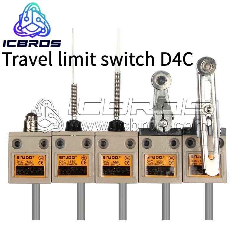 Prepravný limitný spínač D4C-1501 D4C-1502 D4C-1520 D4C-1521 D4C-1531 D4C-1532 D4C-1566 D4C 1569 1320 0,1A 30V 125V