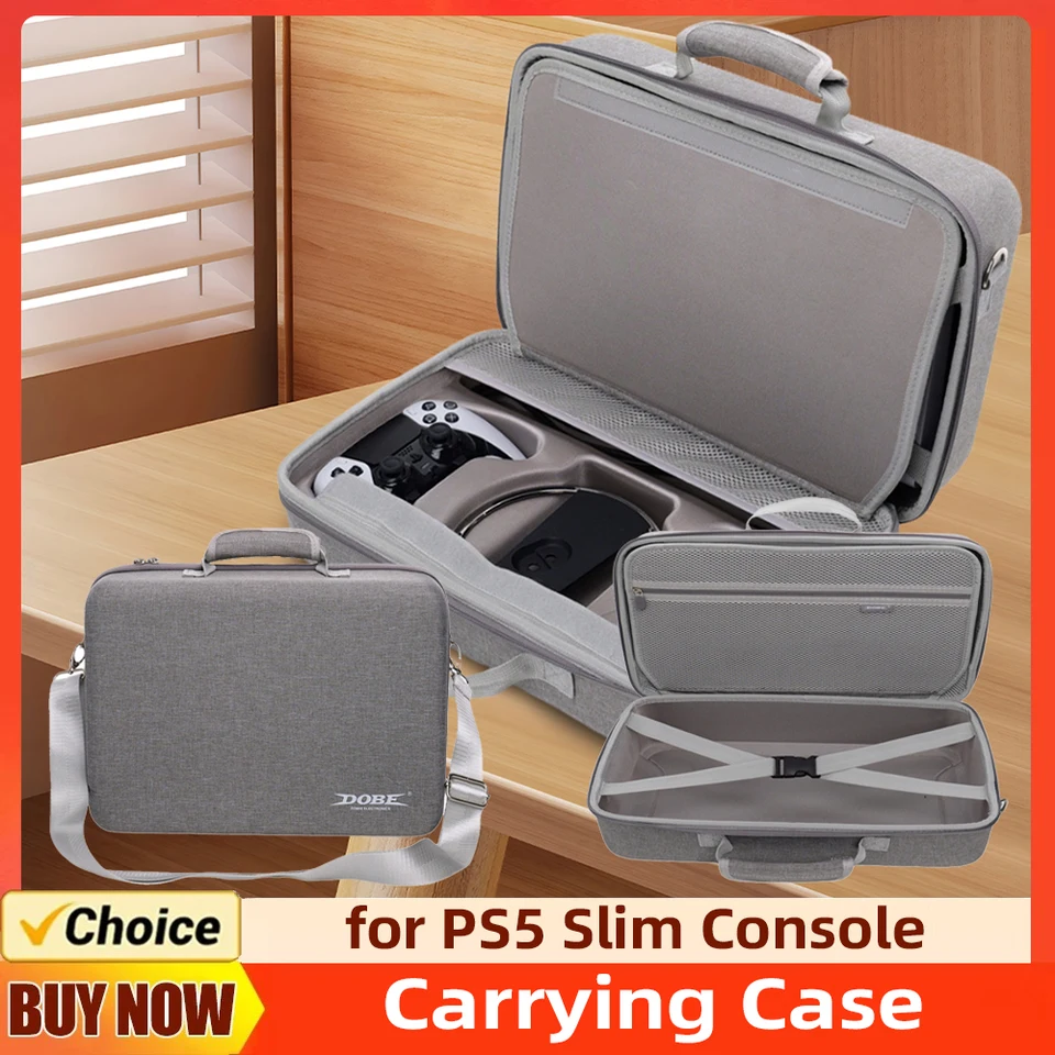 Prepravovanie puzdra Ochranné puzdro Storage Bag pre PS5 Slim pre ovládače s tenkými konzolami PS5 a ďalšie pre PlayStation 5 Slim Console
