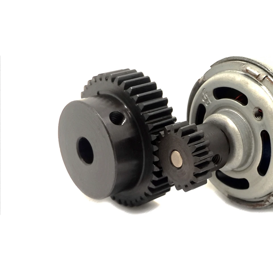 Presná vysokopevnostná kovová kolesá 1m 13/14/16/16/17/18/20 Oceľové čelné zariadenie DIY 775 DC Motor 5/6/6.35/8 mm hriadeľové diely