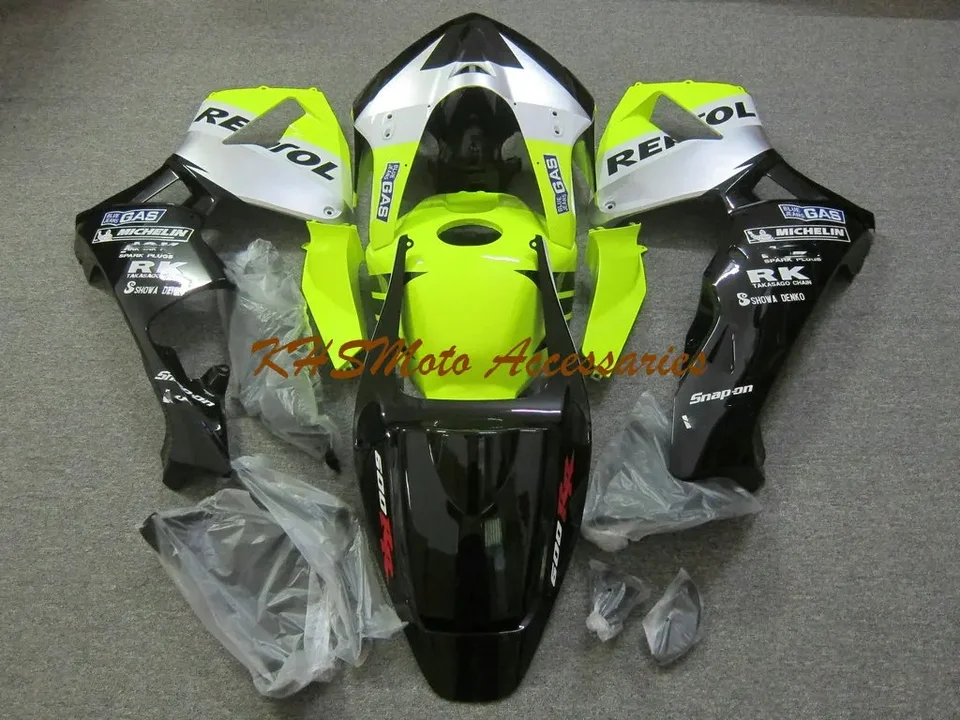 Prestavaná kapotáž pre Honda CBR600RR F5 05 06 CBR 600RR 2005 2006 CBR600 Injekcia neónovo zelená čierna karoséria sada karosérie