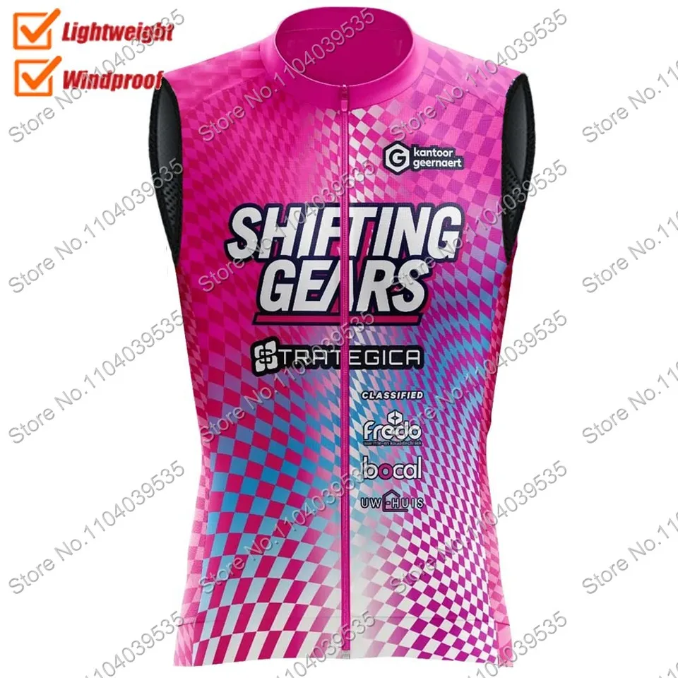 Presúvanie prevodovky 2024 veterná vesta Cycling Jersey bez rukávov Belgicko Windproof Lightweight Portugal MTB Ropa maillot