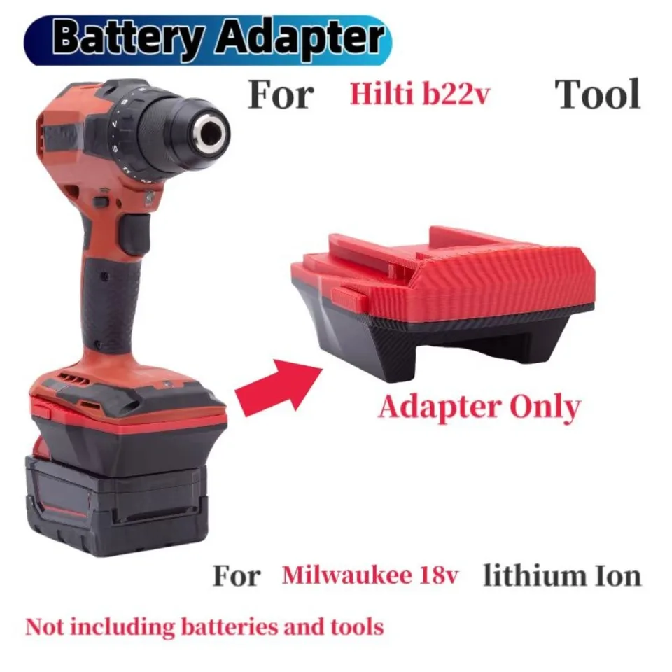Prevodník adaptéra batérie pre menič lítium pre menič Milwaukee M18 na nástroje bez kefiek Hilti 22V (iba prevodník adaptéra）