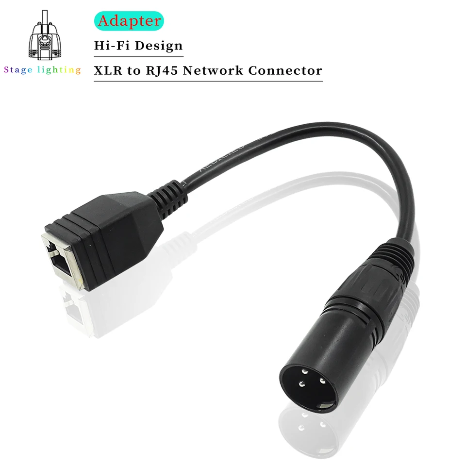 Prevodník adaptéra DMX Kábel kábla XLR 3 PIN MESE / ŽENA A NIEČO RJ45 Sieťový konektor
