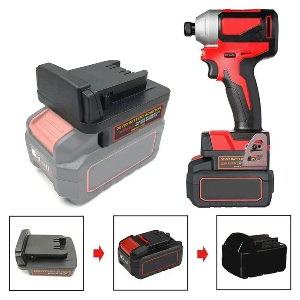 Prevodník adaptéra pre devon 20V lítium Battery Convert na Milwaukee pre M18 18V Littium Battery Electric Electric náradie vŕtačky