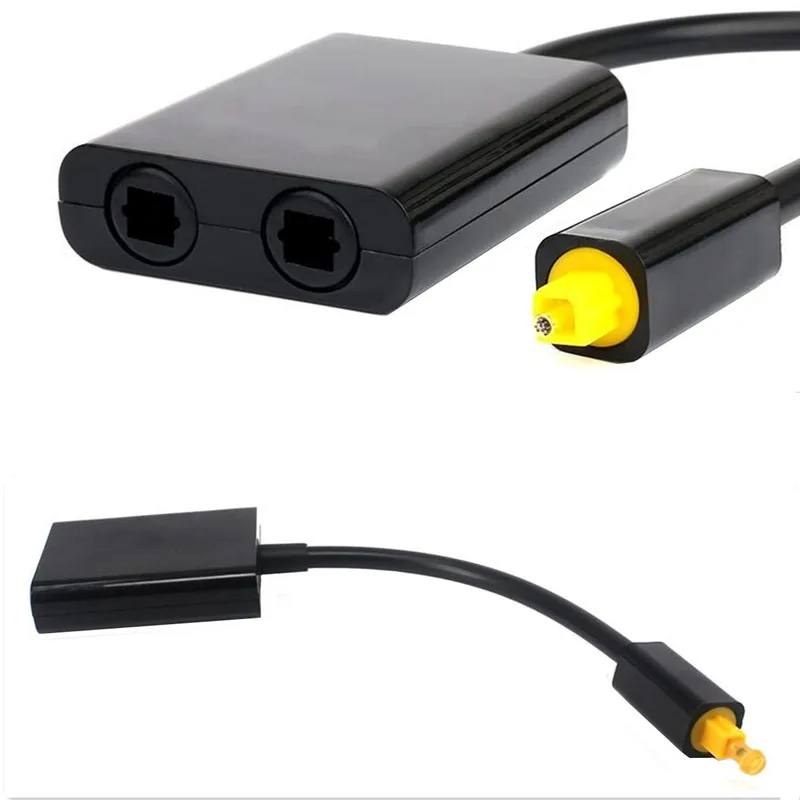 Prevodník optického vlákna 2 v 1 Out Audio Fiber Cable Jeden bod
