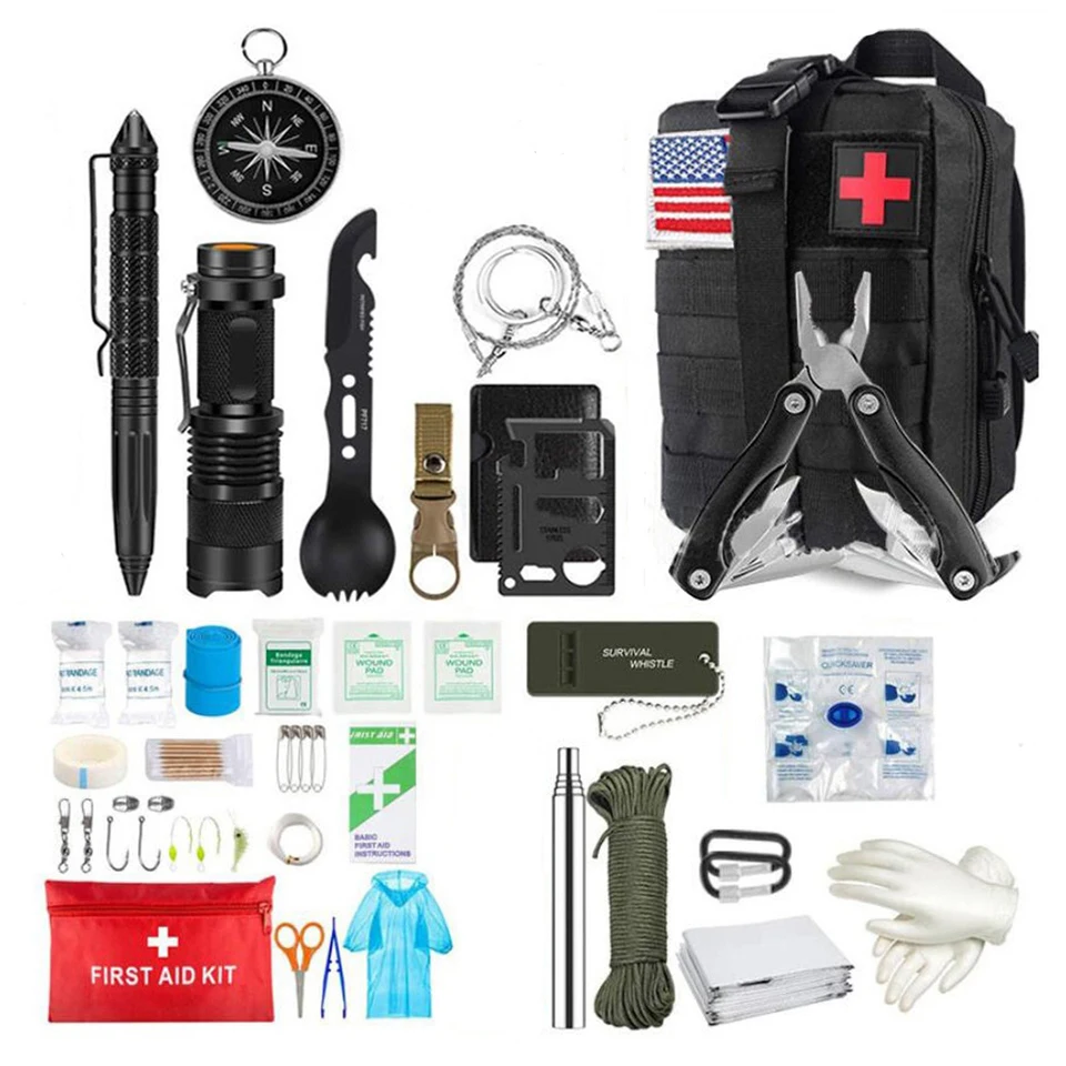 Prežitie prvá pomoc súprava Molle Petouch Outdoor Gear Núdzové súpravy Trauma Bag Voor Camping Jacht Ramp Ramp Avonturen Survival Kit
